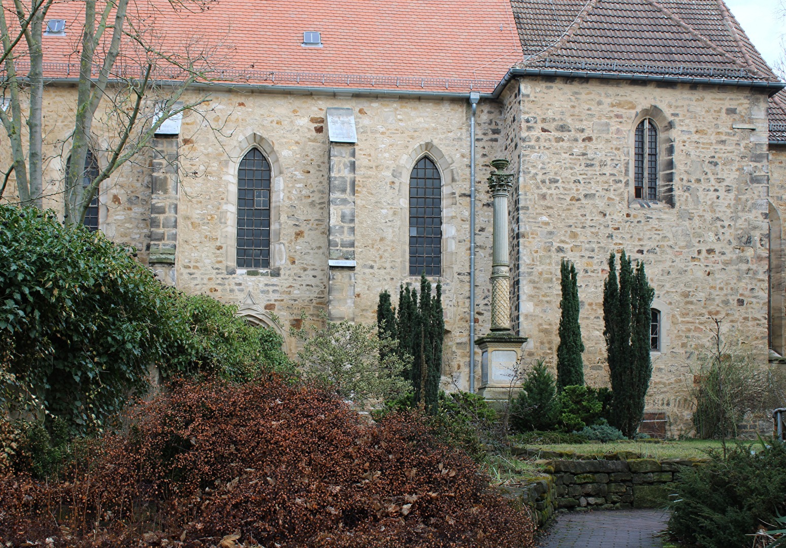 Die Säule bei der Sankt Vitus Kirche
