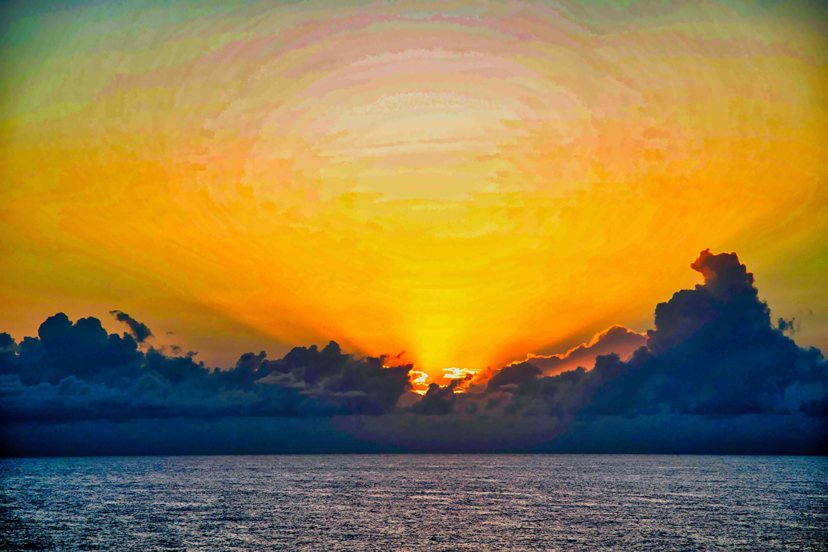 Sonnenuntergang Karibik