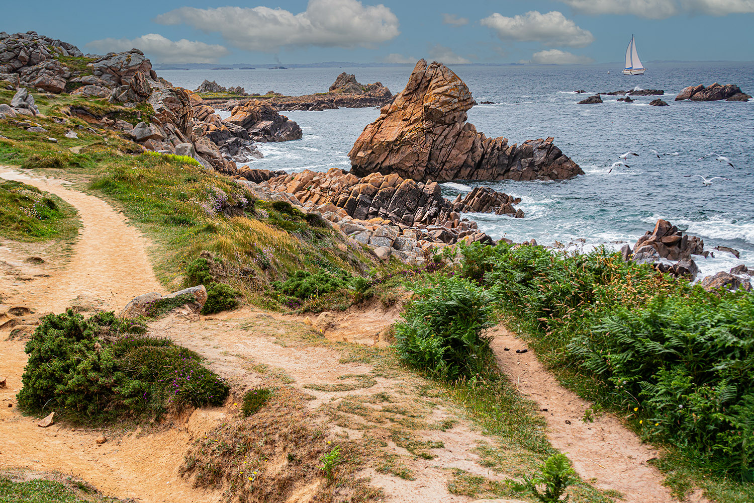 Wanderweg am Atlantik (Bretagne)
