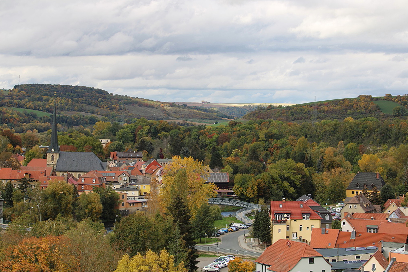 Eine Herbstlandschaft in Thüringen