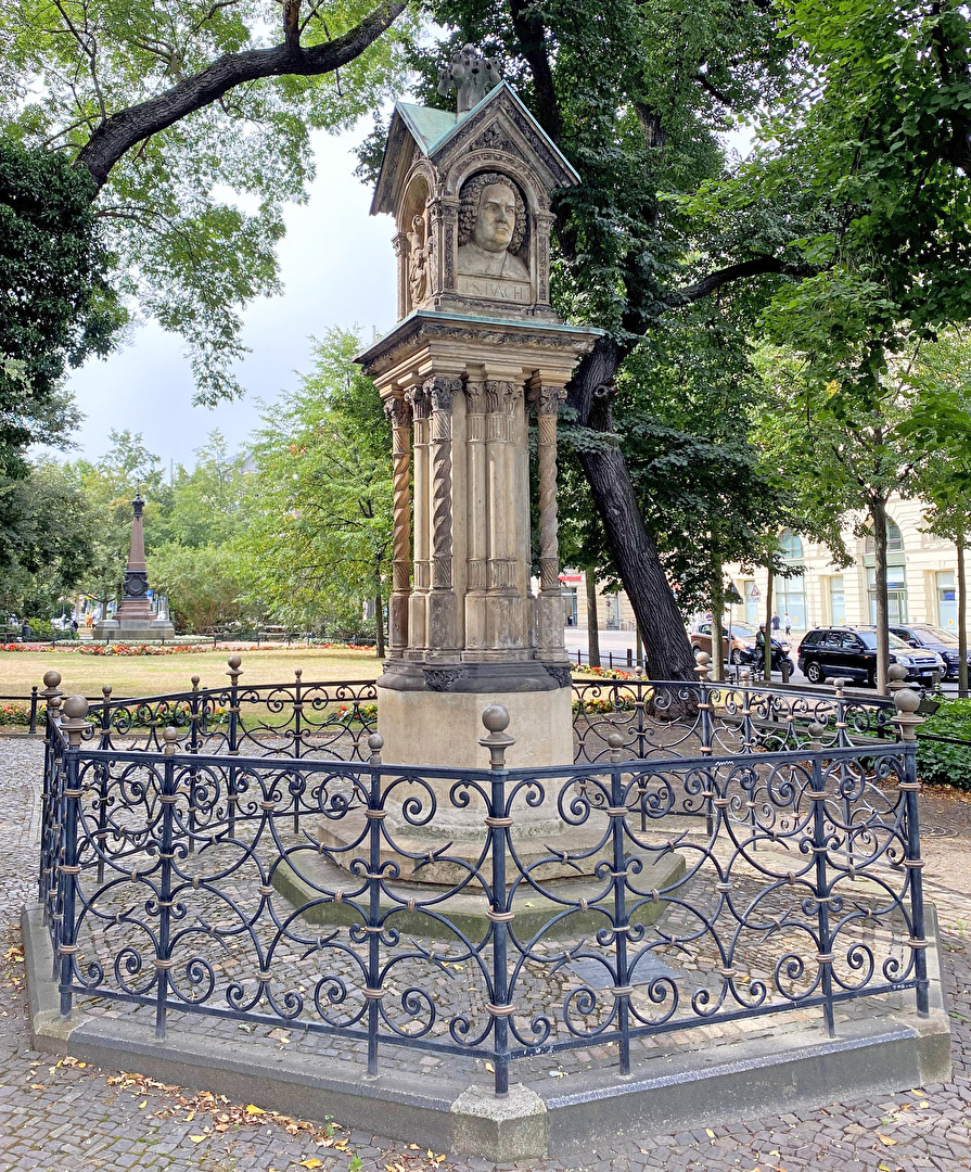 Das alte Bachdenkmal in Leipzig