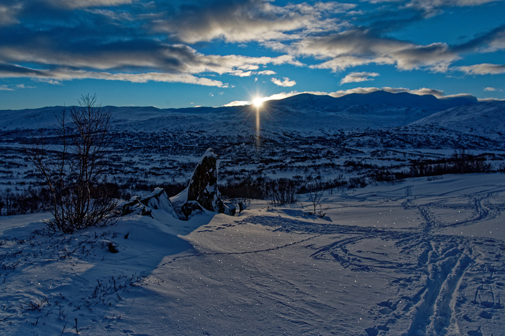 Mittagssonne in Norwegen (Wintersonnenwende)