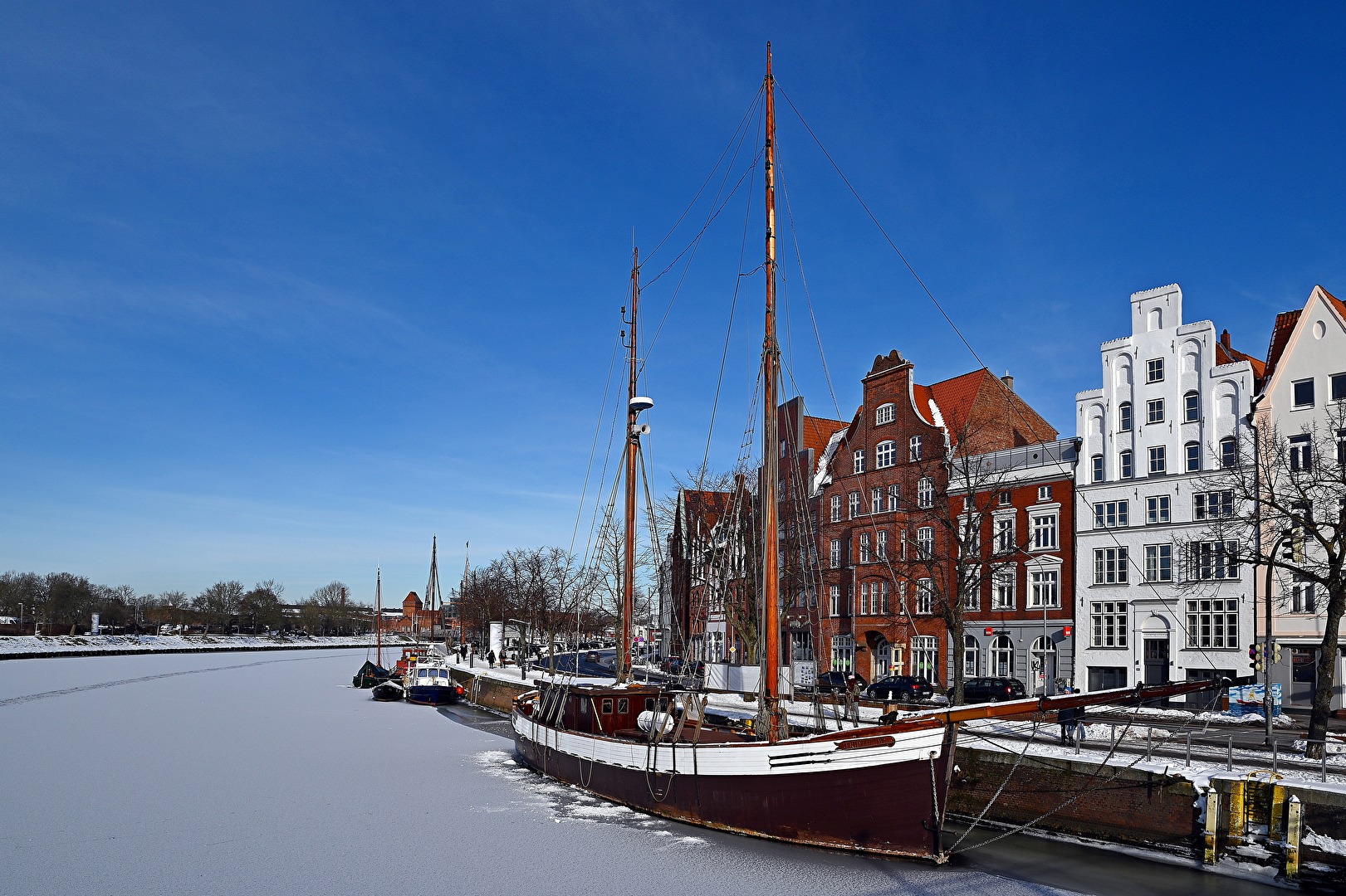 Lübeck an der Untertrave im Winter